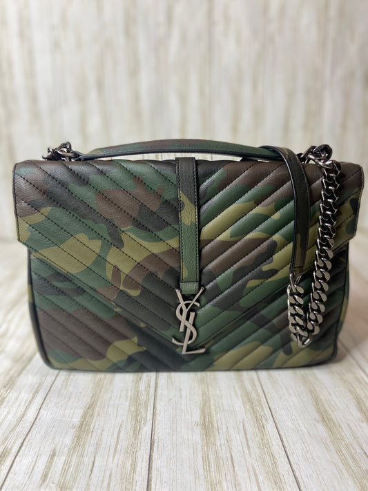 Yves Saint-Laurent Camouflage Medium College Bag