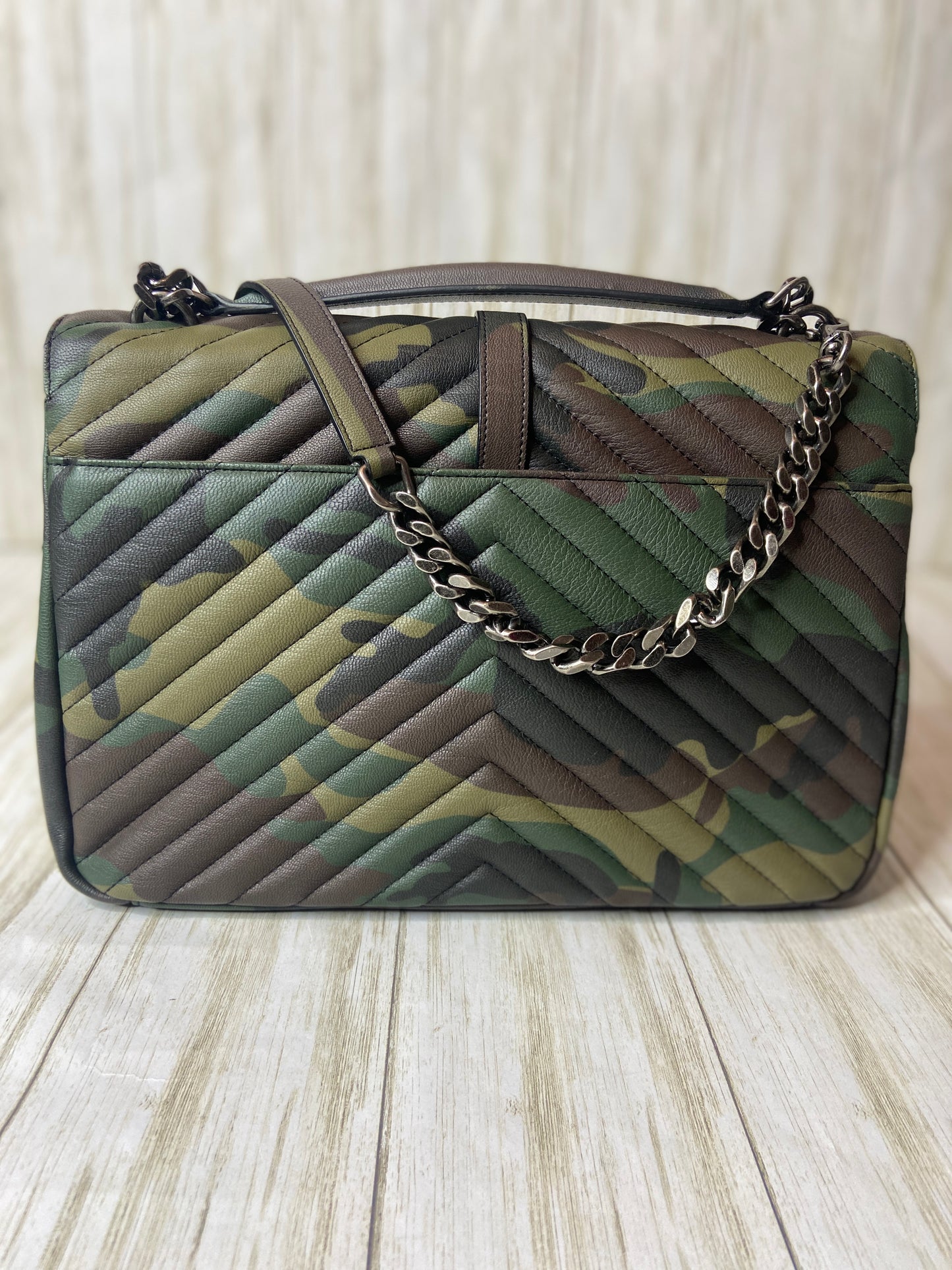 Yves Saint-Laurent Camouflage Medium College Bag