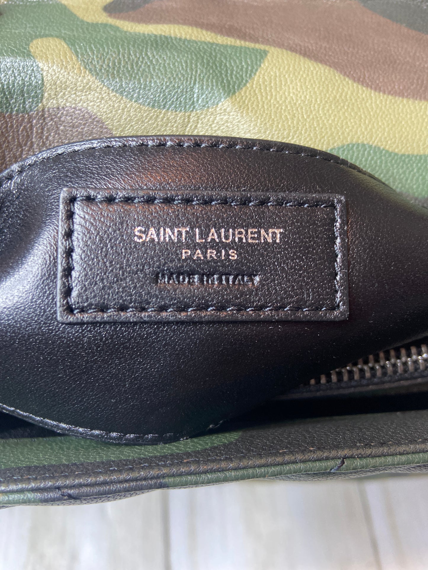 Yves Saint-Laurent Camouflage Medium College Bag