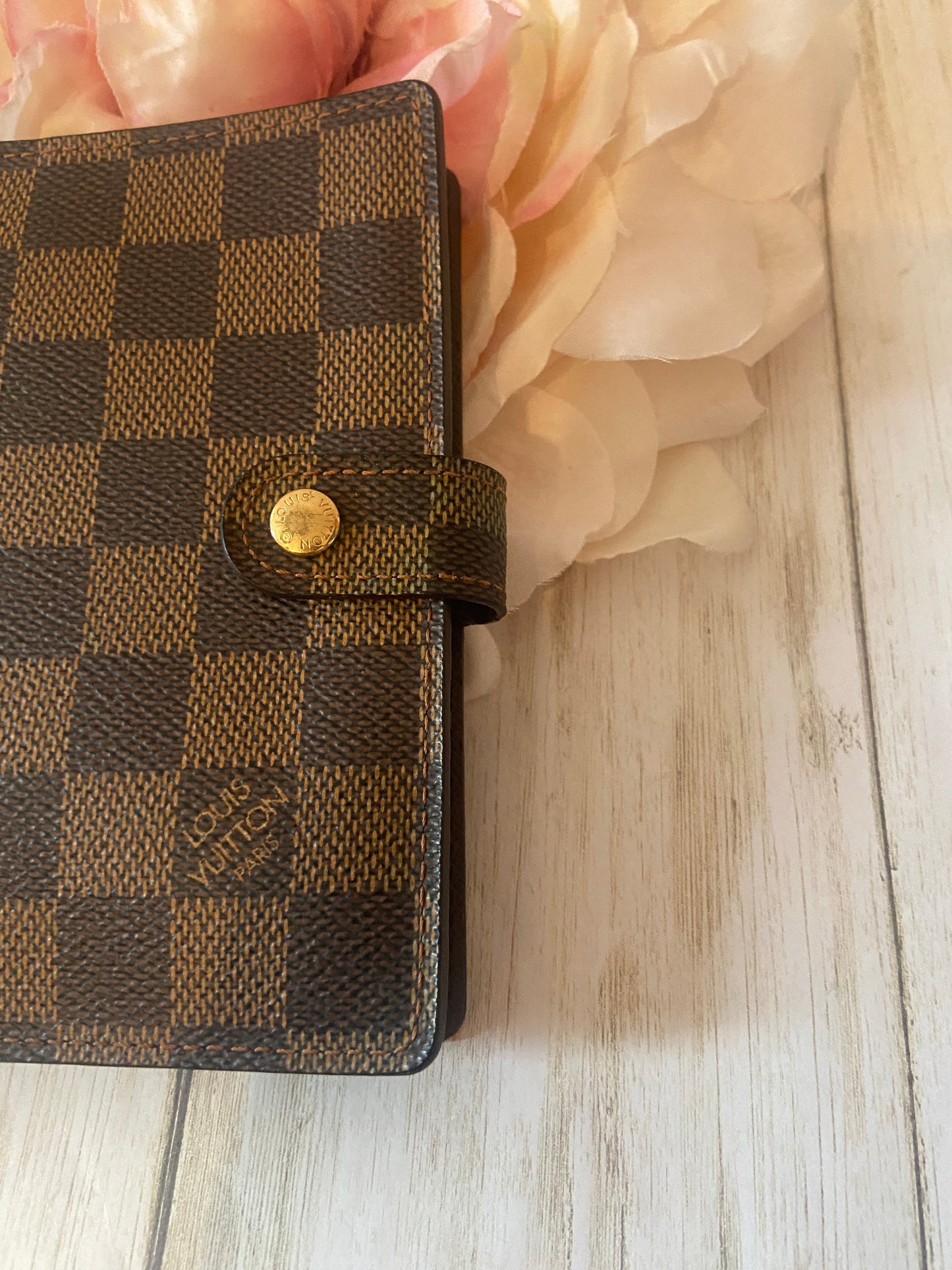 Louis Vuitton Damier Ebene Small Ring Agenda Cover