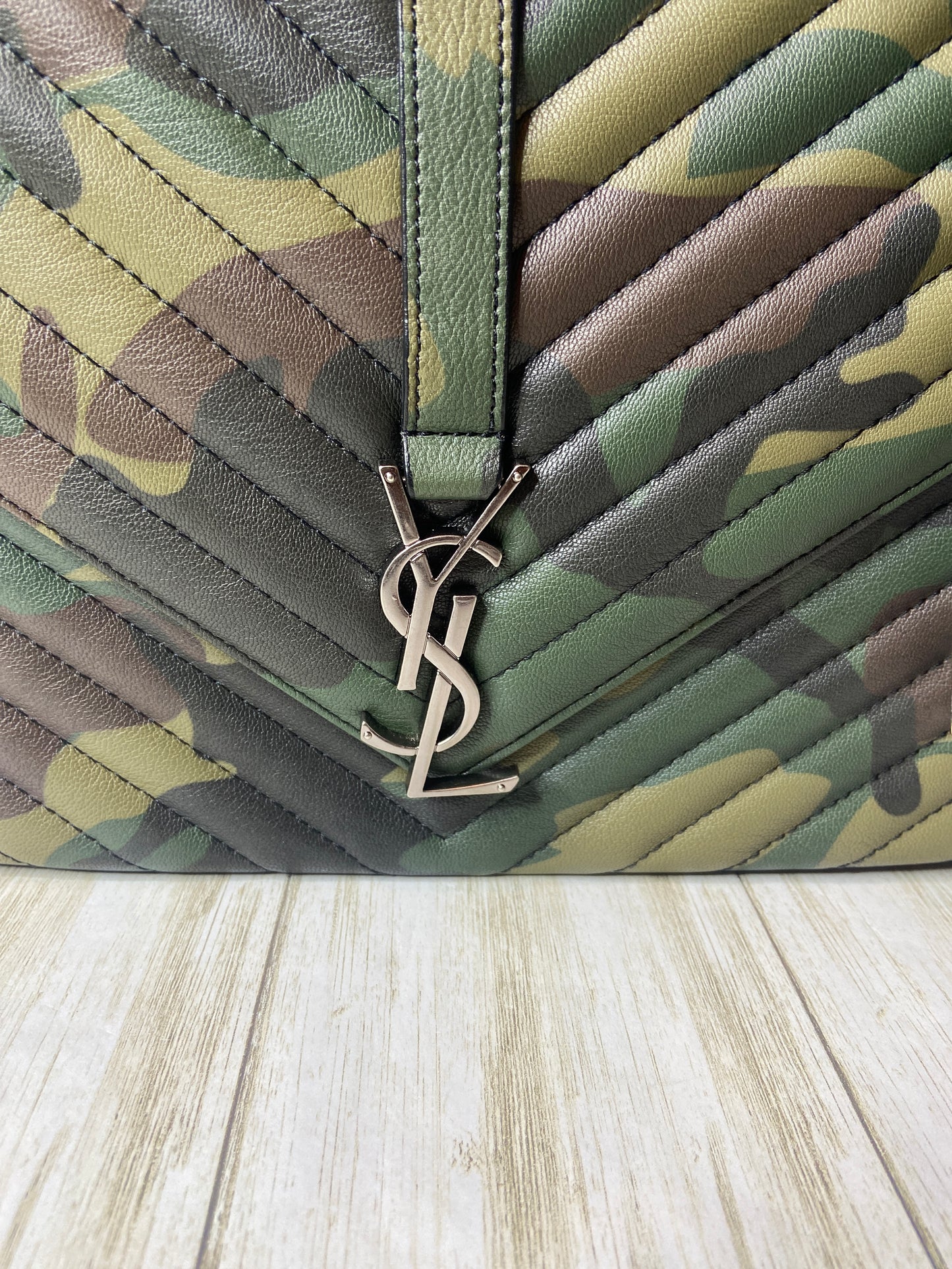 Yves Saint-Laurent Camouflage Medium College Bag