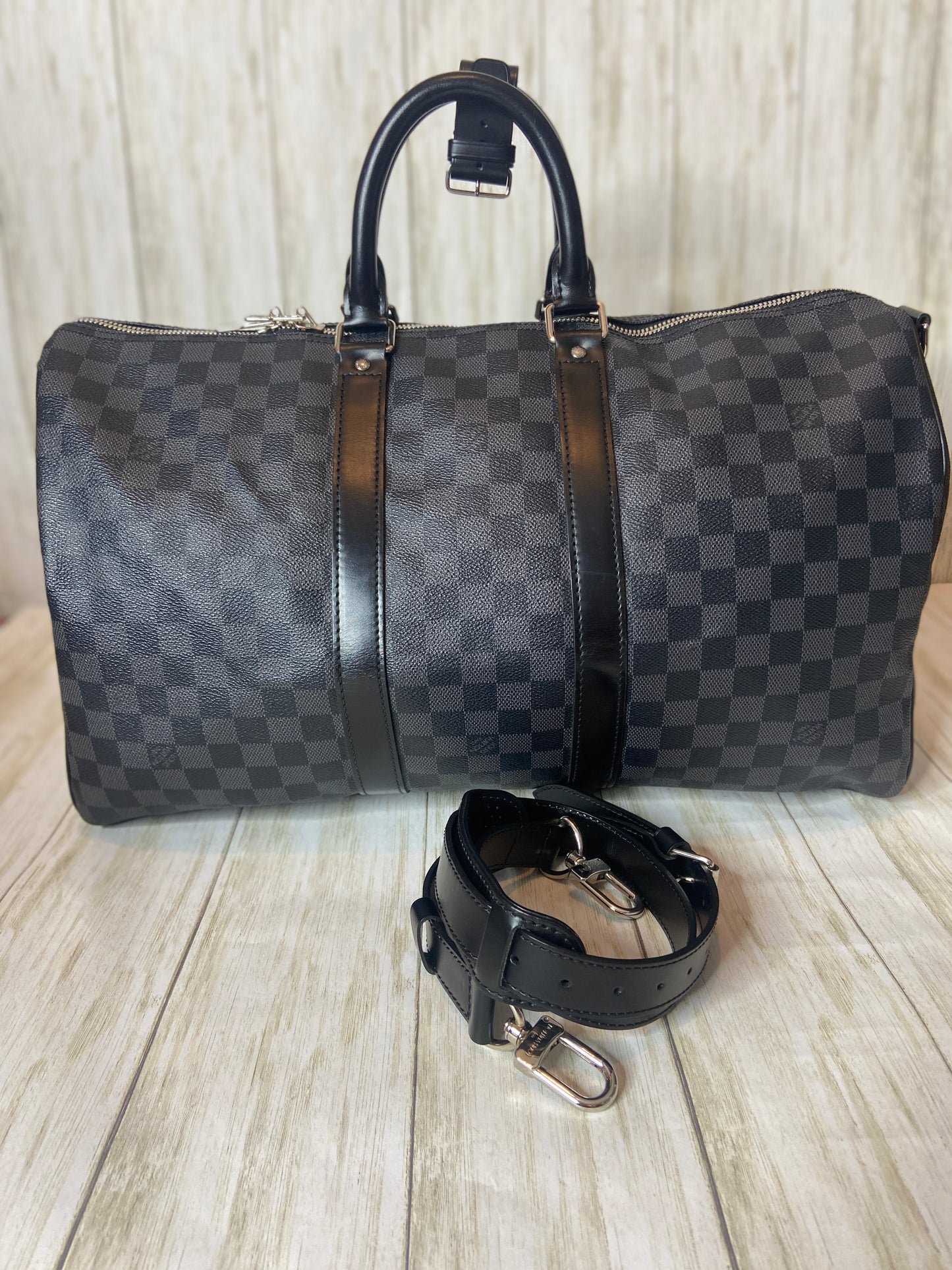 Louis Vuitton Keepall Bandouliere Graphite 45